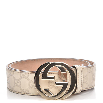 Gucci Guccissima Interlocking G Belt 90 36 Off White 1 of 6