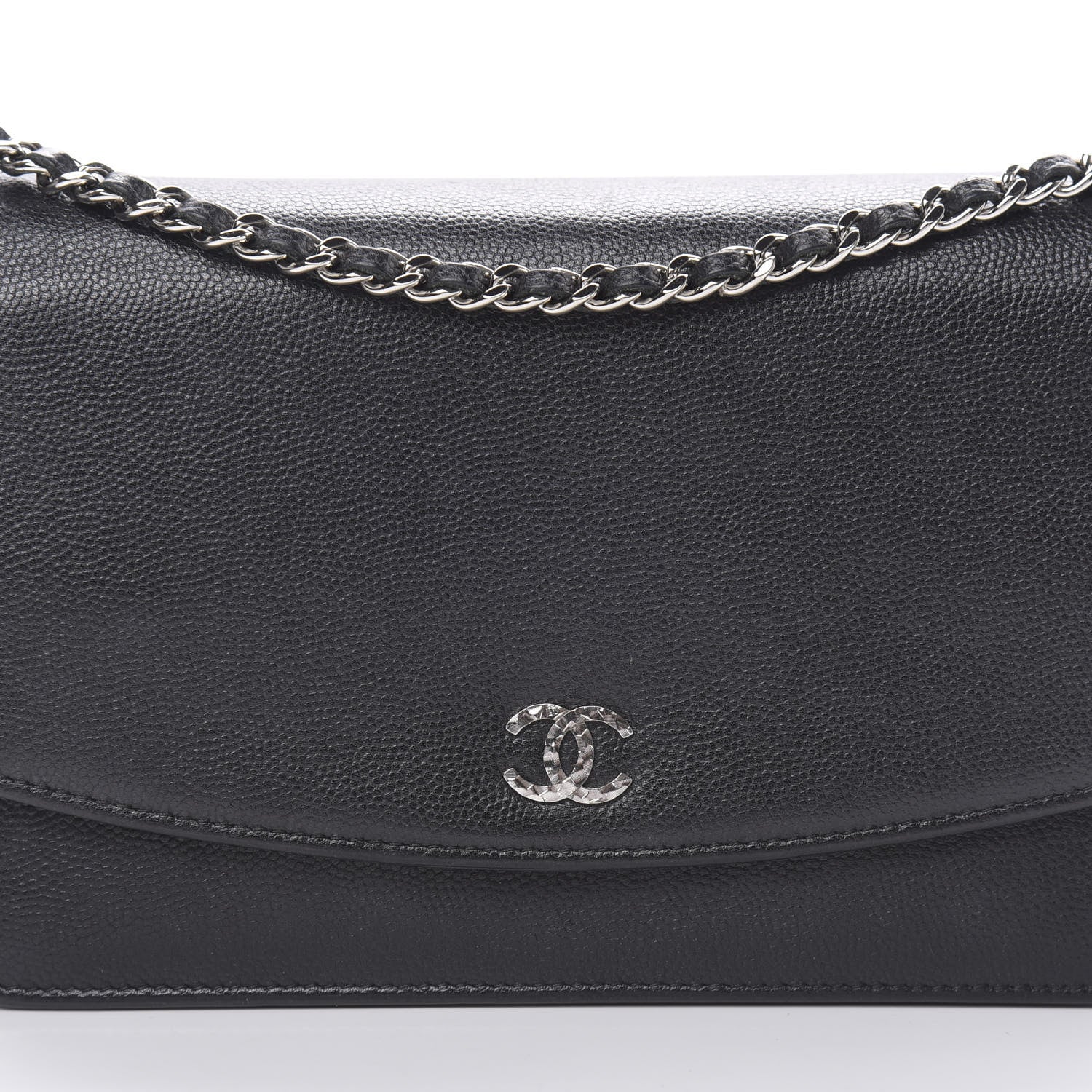 Chanel Caviar Sevruga Wallet On Chain WOC Black 9 of 14