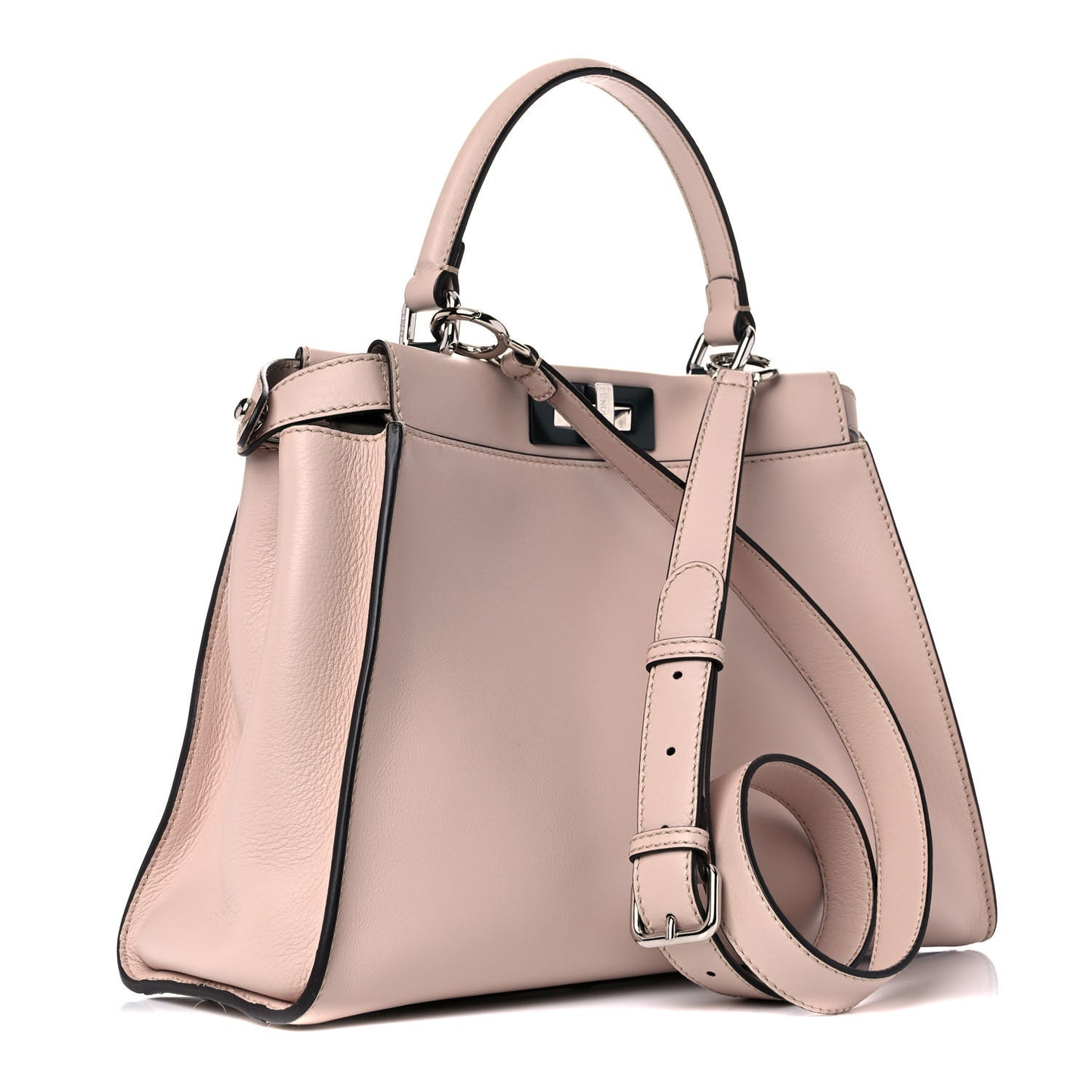 Vitello Seta Shiny Nappa Medium Peekaboo Iconic Satchel Soap Opale