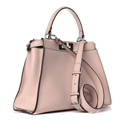 Fendi Vitello Seta Shiny Nappa Medium Peekaboo Iconic Satchel Soap Opale 3 of 19