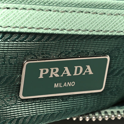 Prada Saffiano Lux Top Handle Crossbody Bag Acquamarina 6 of 10