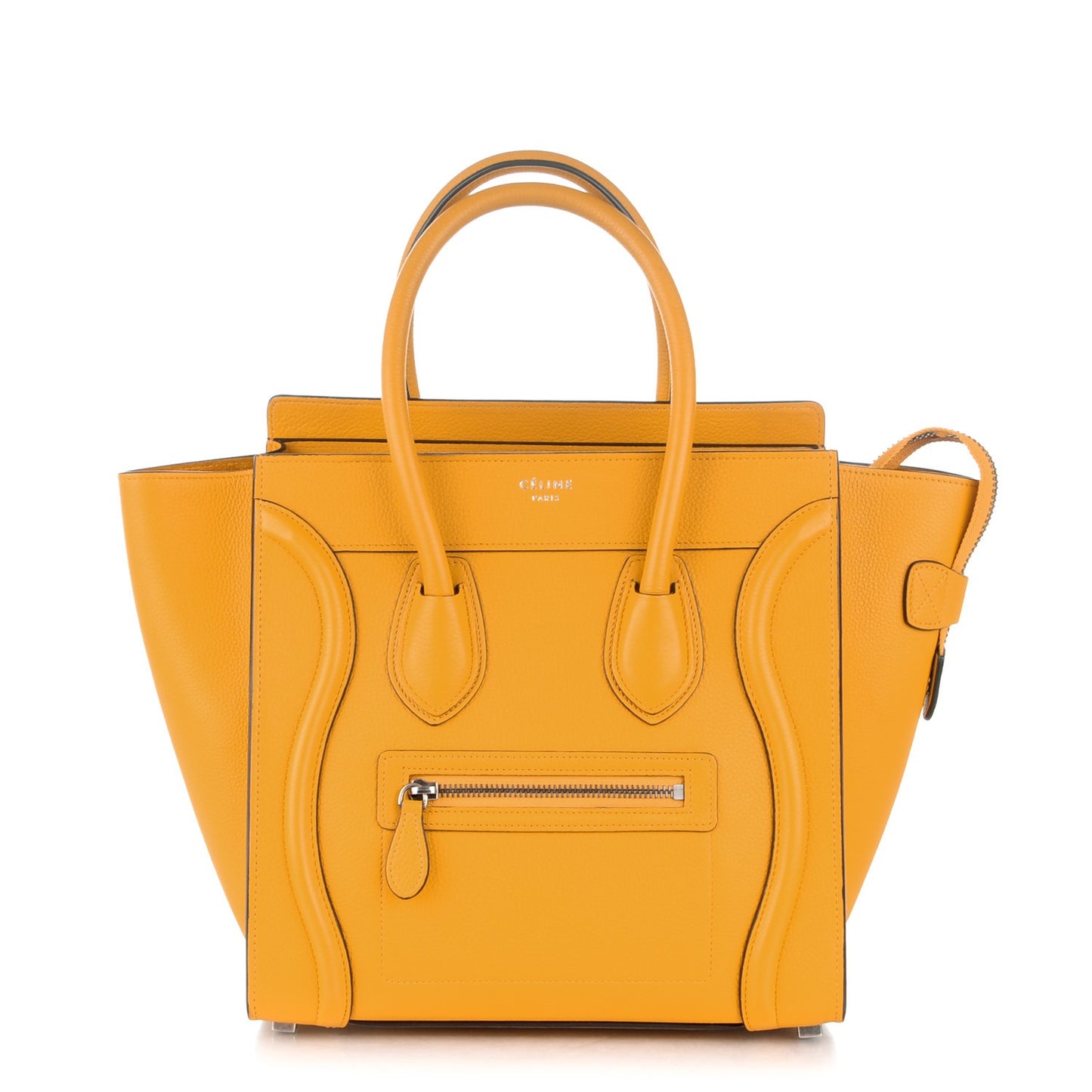 Drummed Calfskin Micro Luggage Ocre