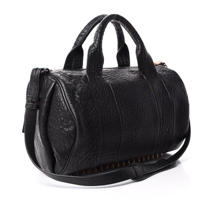 Alexander Wang Pebbled Lambskin Rocco Black Rose Gold Hardware 3 of 9