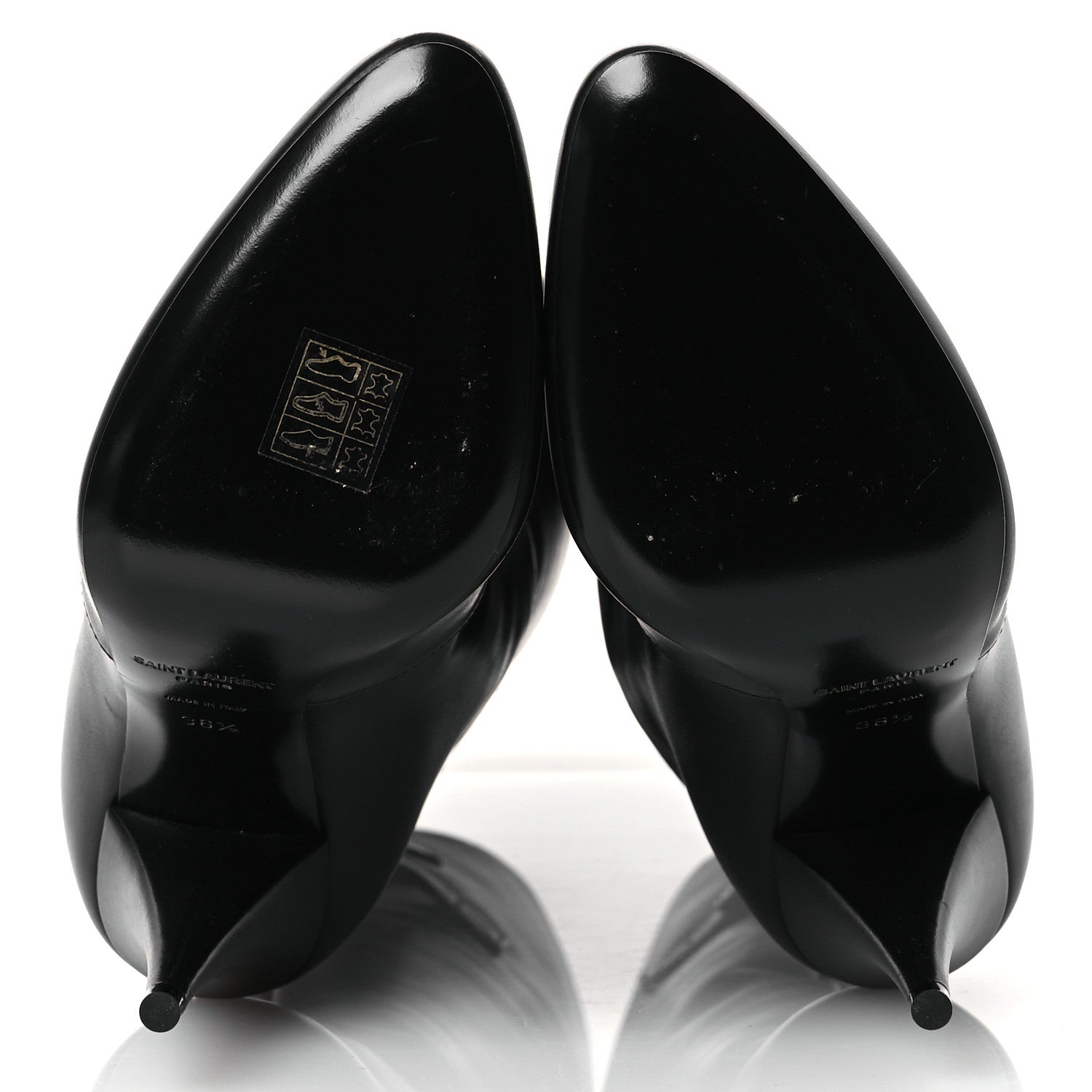 Saint Laurent Lambskin Koller 110 Tall Boots 36.5 Black 7 of 11