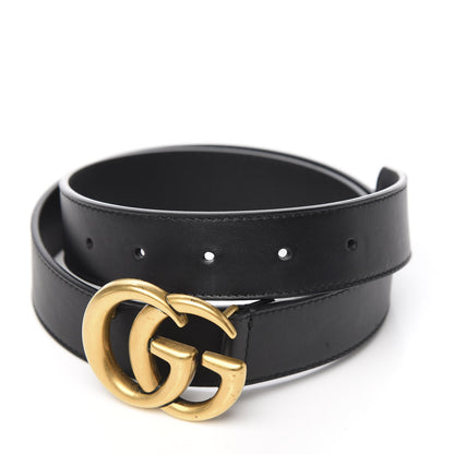 Gucci Calfskin Double G 30mm Belt 85 34 Black 3 of 5