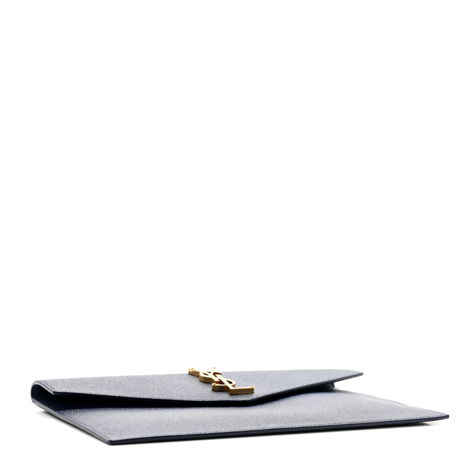 Saint Laurent Grain De Poudre Uptown Pouch Blue Charron 4 of 8