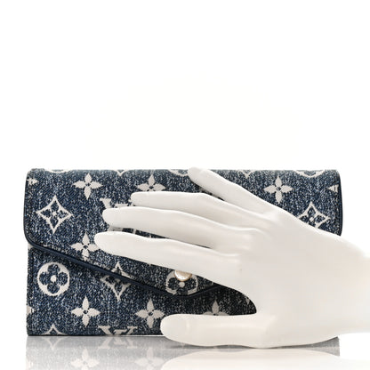 Louis Vuitton Monogram Jacquard Denim Sarah Wallet Bleu 2 of 8