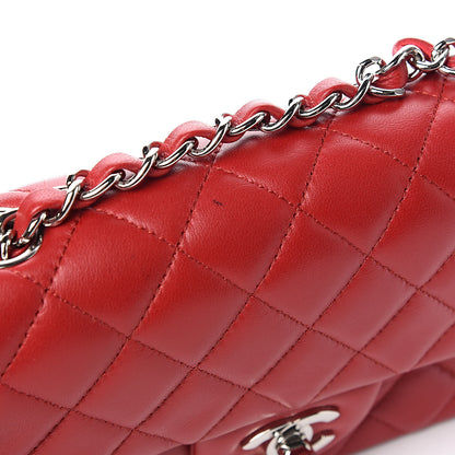 Chanel Lambskin Quilted Mini Rectangular Flap Red 10 of 12