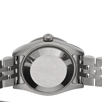 Rolex Stainless Steel 18K White Gold Diamond Bezel 31mm Oyster Perpetual Datejust Watch Silver 178384 4 of 5