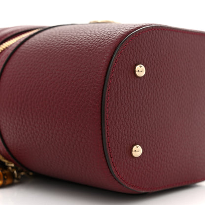 Gucci Calfskin Mini Bamboo Top Handle Shoulder Bag Rosso 9 of 10