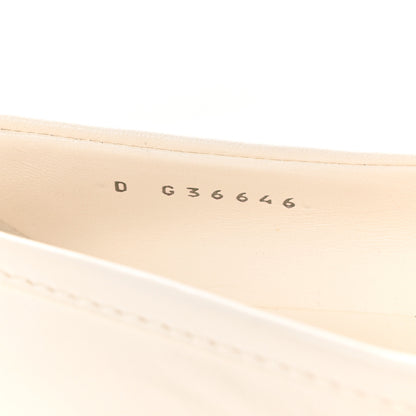 Chanel Shiny Lambskin Quilted CC Turnlock Loafers 38 White 8 of 10