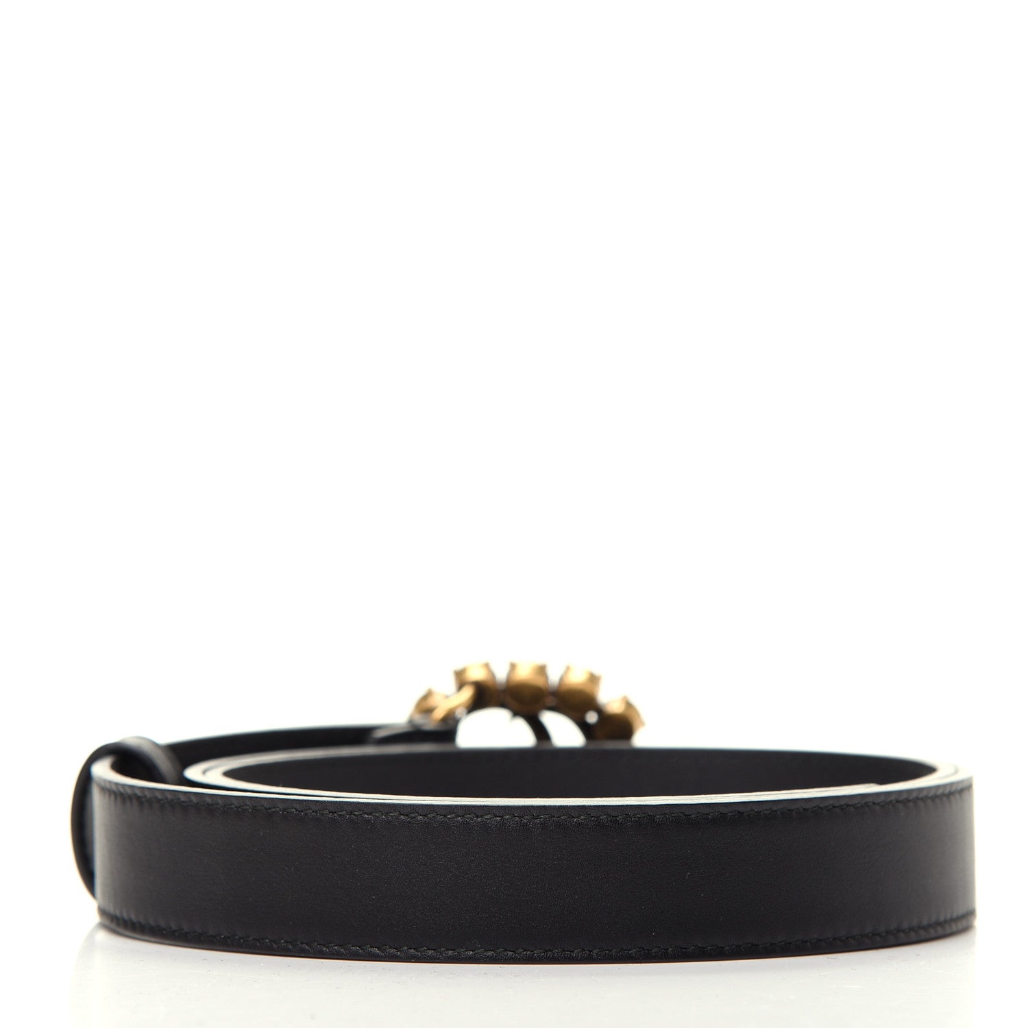 Gucci Calfskin Crystal Double G 30mm Belt 95 38 Black 2 of 5