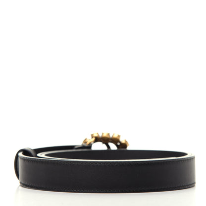 Gucci Calfskin Crystal Double G 30mm Belt 95 38 Black 2 of 5