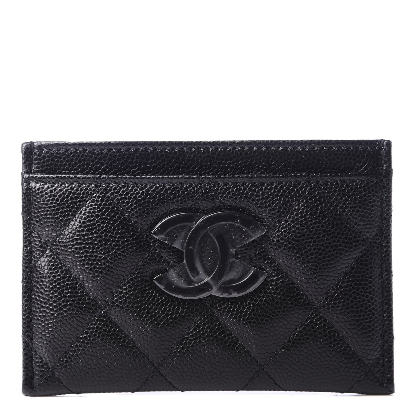 Caviar Quilted My Everything Card Holder Black