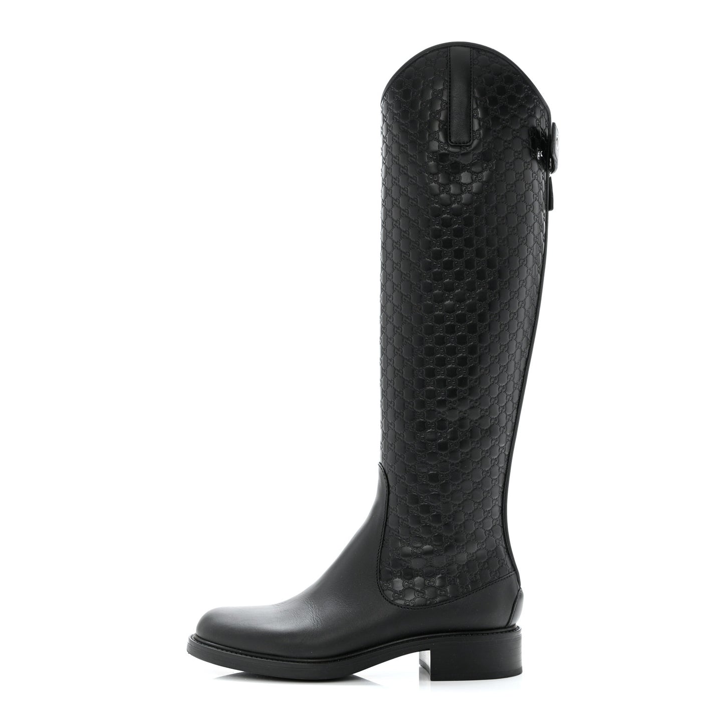 Microguccissima Knee High Riding Boots 37.5 Black