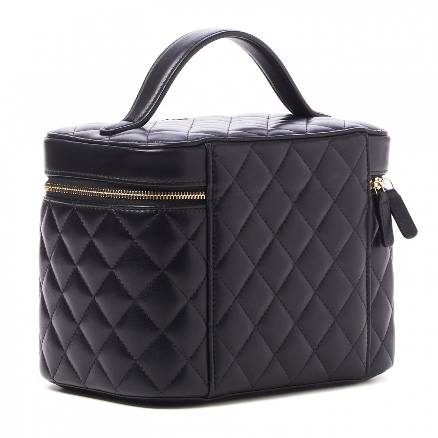 Chanel Lambskin Quilted Large Vanity Pouch Black 3 of 10