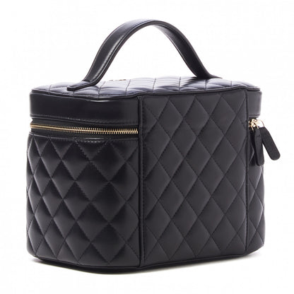 Chanel Lambskin Quilted Large Vanity Pouch Black 3 of 10