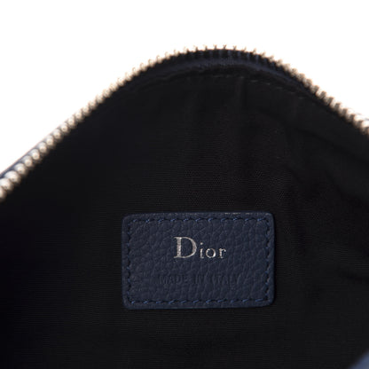 Christian Dior HOMME Grained Calfskin Mens Roller Pouch Blue 9 of 11