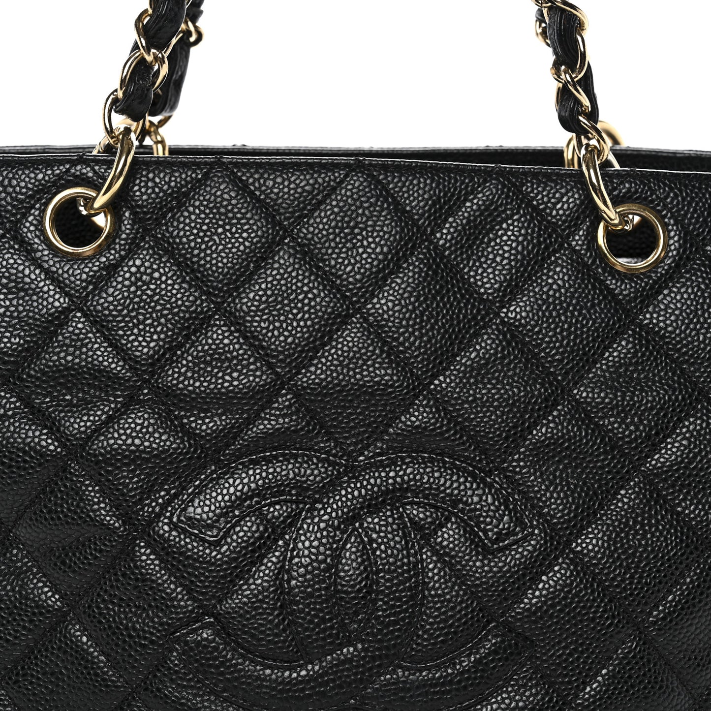 Caviar Quilted Petit Timeless Tote PTT Black