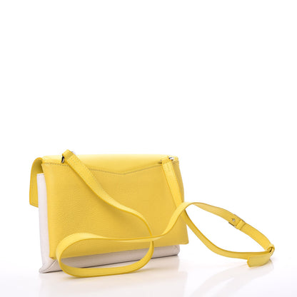Givenchy Calfskin Goatskin Duetto Crossbody Bag Yellow 3 of 13