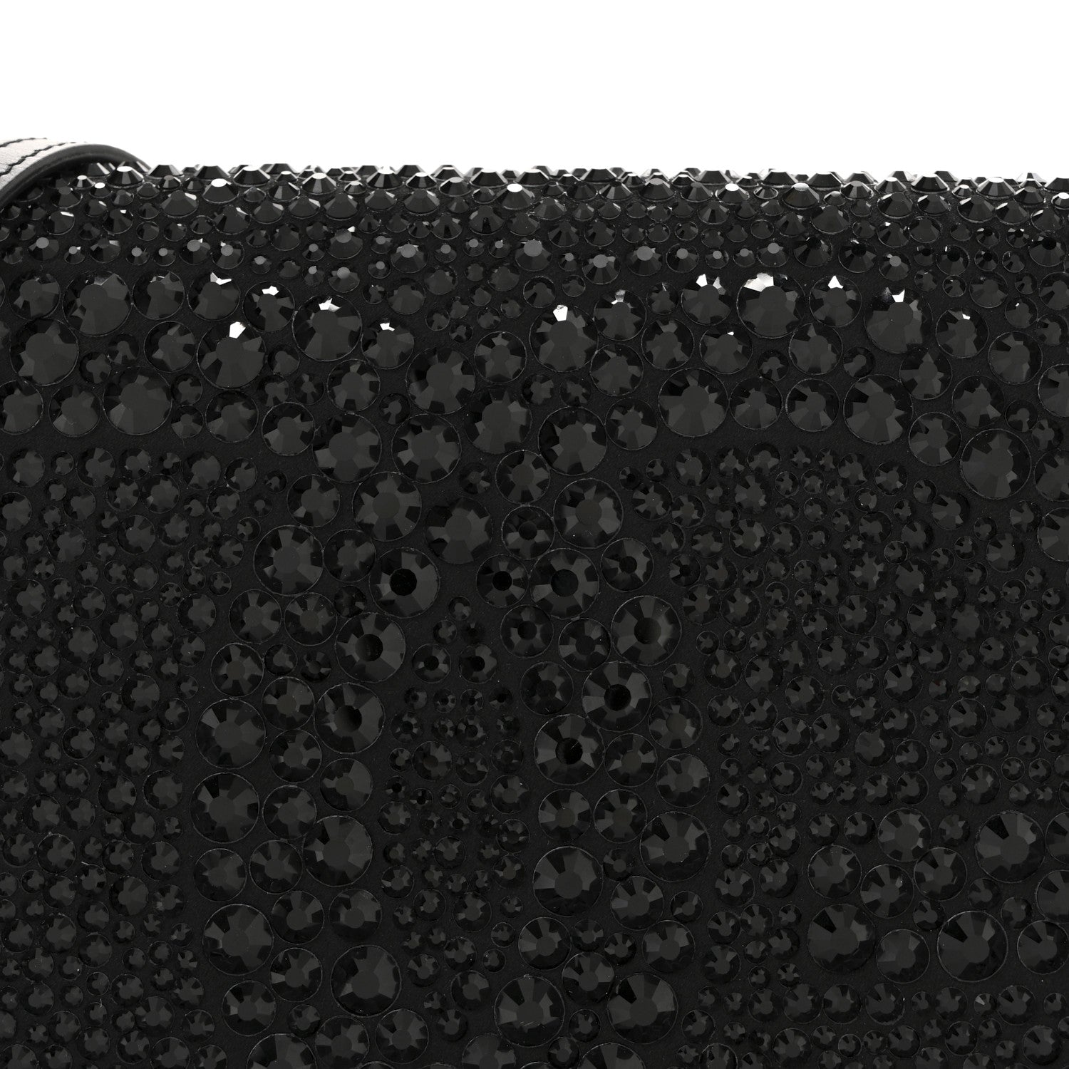 Dolce & Gabbana Satin Crystal DG Logo Flap Crossbody Bag Black 7 of 11