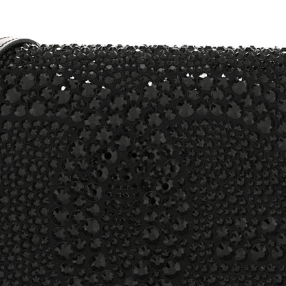 Dolce & Gabbana Satin Crystal DG Logo Flap Crossbody Bag Black 7 of 11