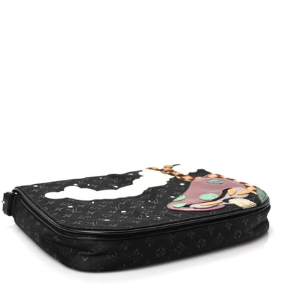 Louis Vuitton Satin Mini Monogram Conte De Fees Patchwork Musette Black 4 of 7