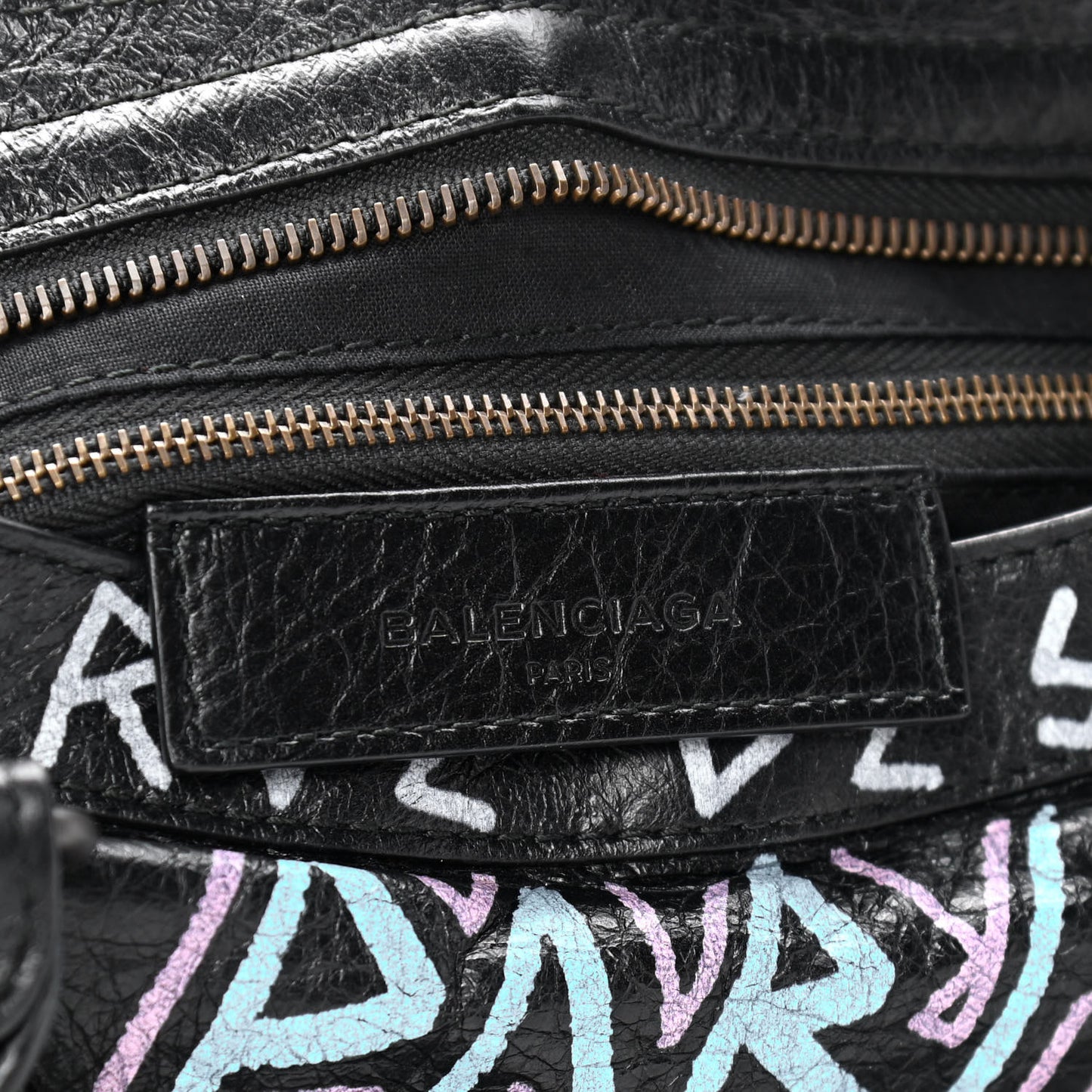 Agneau Graffiti All Over Classic Hardware City Black Multicolor