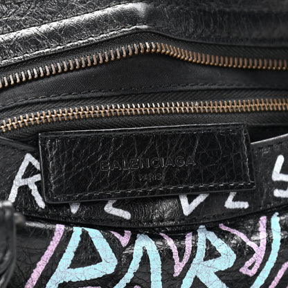 Balenciaga Agneau Graffiti All Over Classic Hardware City Black Multicolor 6 of 8