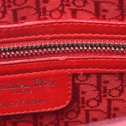 Christian Dior Lambskin Cannage Large Lady Dior Red 19 of 20