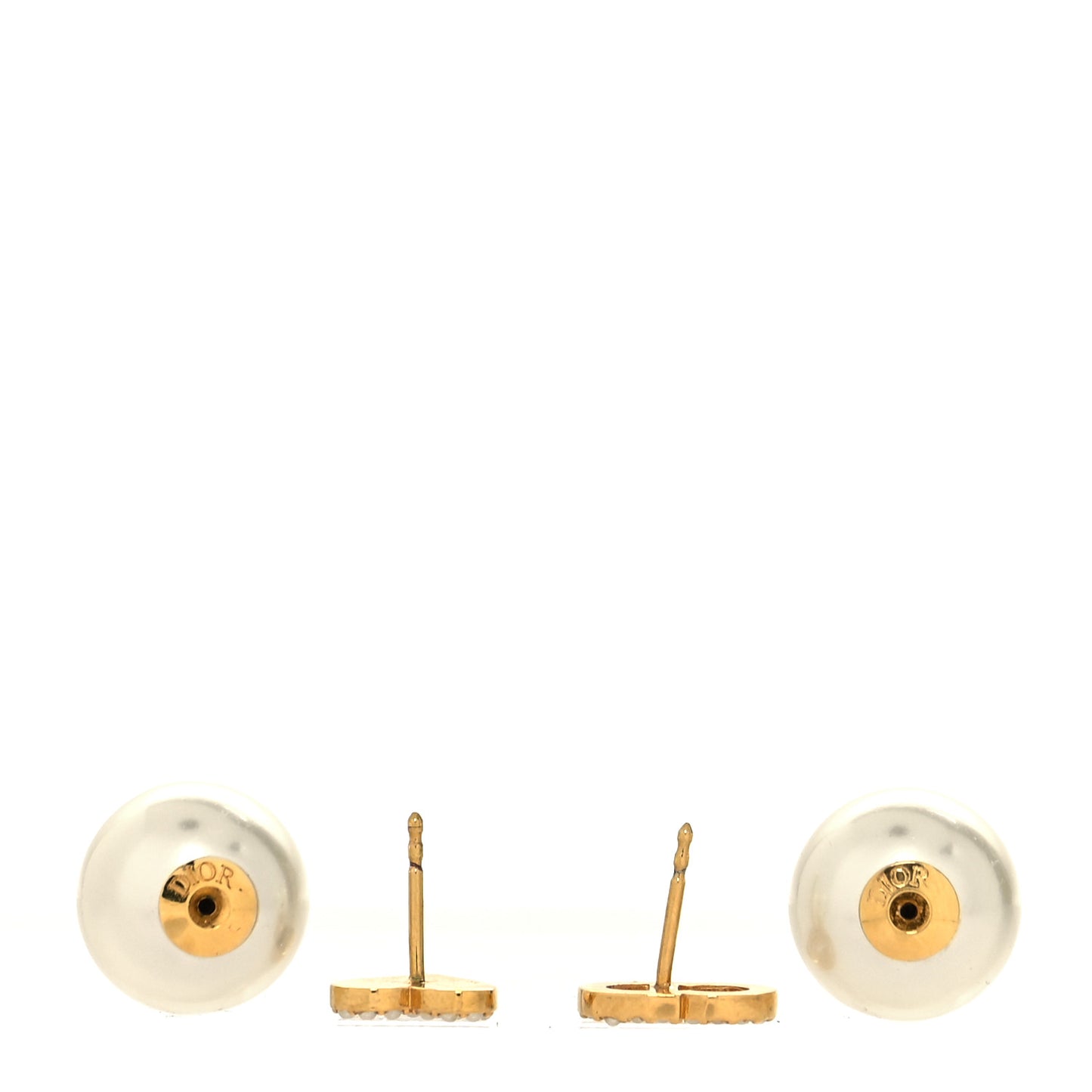 Pearl Heart Tribal CD Earrings Gold