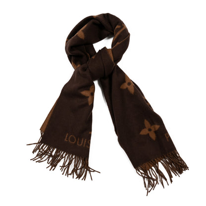 Louis Vuitton Cashmere Monogram Reykjavik Scarf Brown 1 of 3