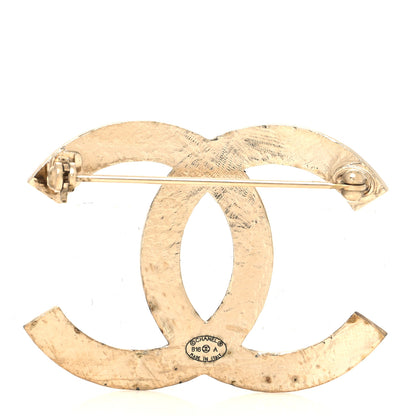 Chanel Metal Quilted CC Brooch Light Gold 3 of 4