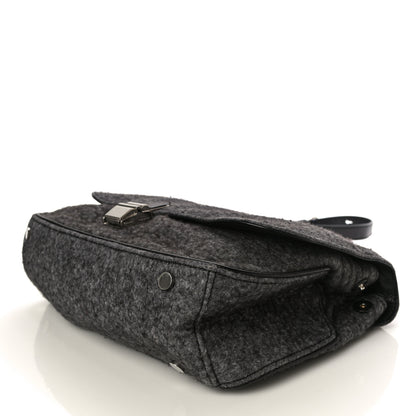 Proenza Schouler Melange Felted Wool Crossbody Bag Charcoal Black 4 of 9