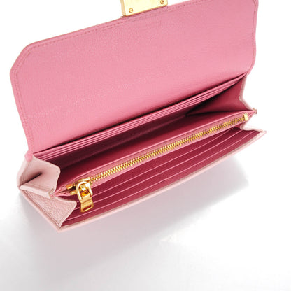 Miu Miu Goatskin Madras Flap Wallet Rosa 6 of 8