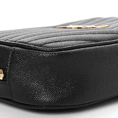 Saint Laurent Grain De Poudre Matelasse Monogram Mini Lou Camera Bag Black 9 of 10