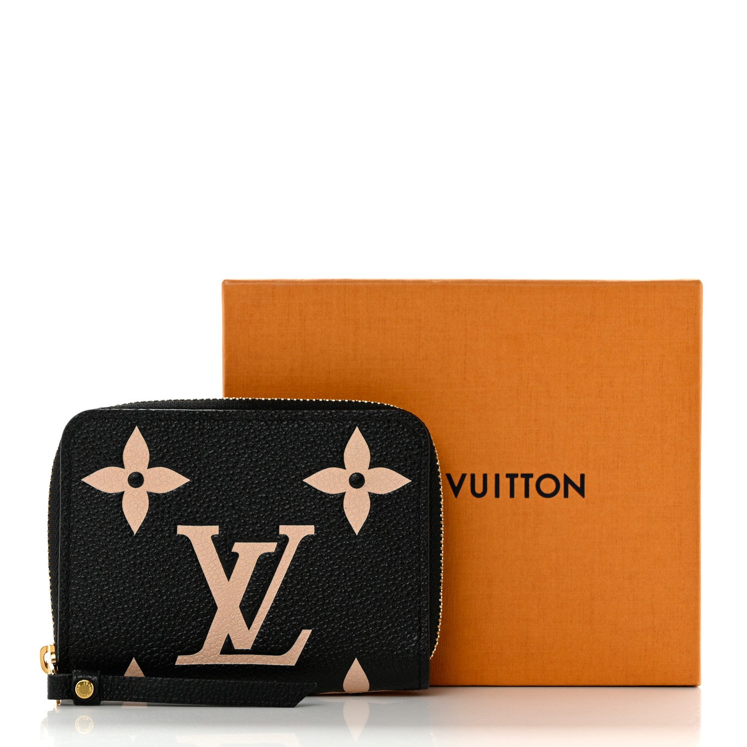 Louis Vuitton Empreinte Monogram Giant Zippy Coin Purse Black Beige 8 of 8