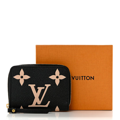 Louis Vuitton Empreinte Monogram Giant Zippy Coin Purse Black Beige 8 of 8