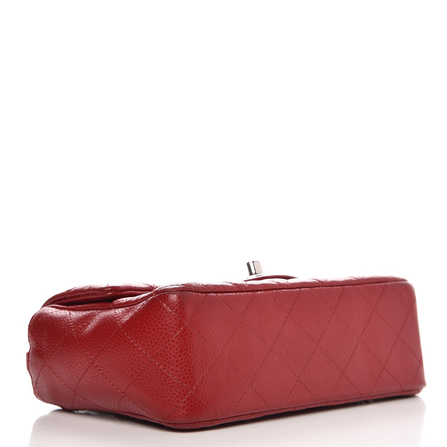 Chanel Caviar Quilted Mini Rectangular Flap Dark Red 4 of 12