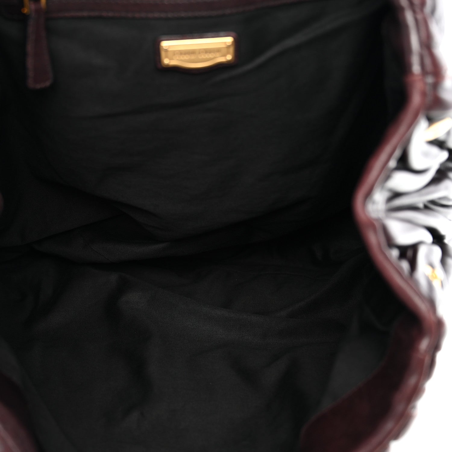 Miu Miu Nappa Matelasse Shopping Tote Prugna 5 of 12