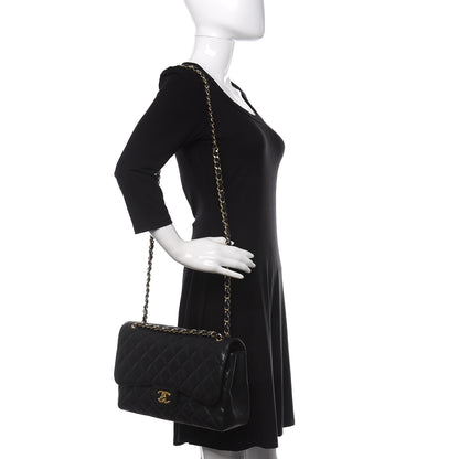 Chanel Caviar Quilted Jumbo Double Flap Black 2 of 10
