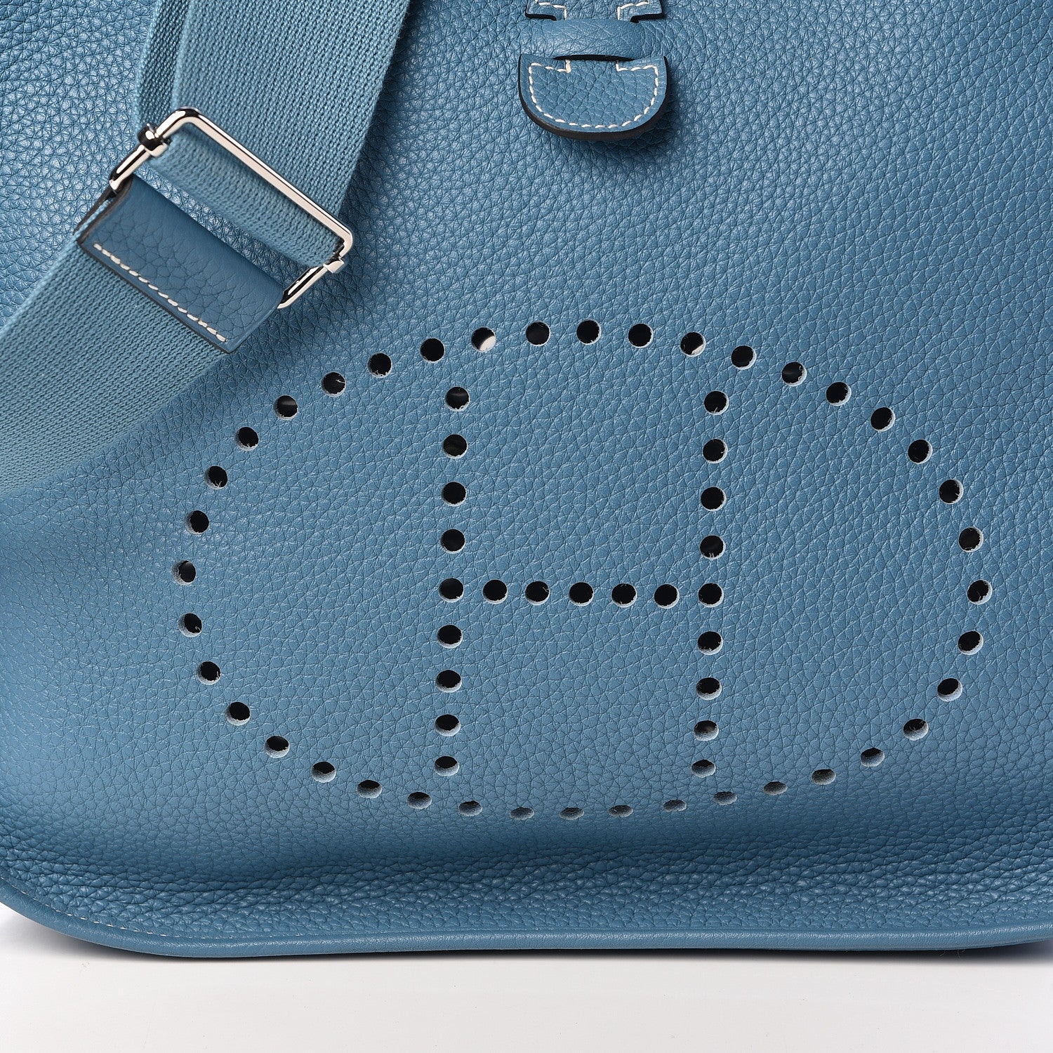 Hermes Taurillon Clemence Evelyne III GM Blue Jean 10 of 10