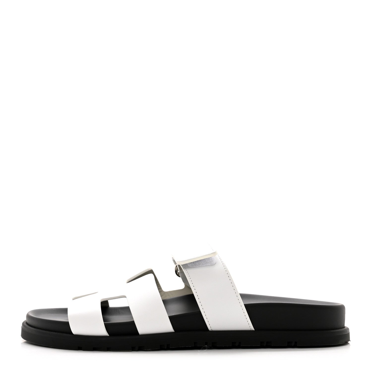 Hermes Calfskin Womens Chypre Sandals 37 White 1 of 9