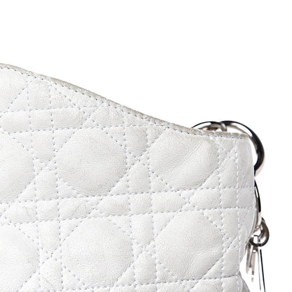 Christian Dior Lambskin Cannage Large Dior Soft Hobo White 13 of 19
