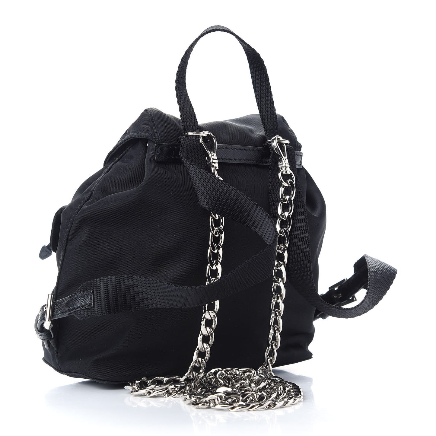 Nylon Vela Mini Crossbody Backpack Black