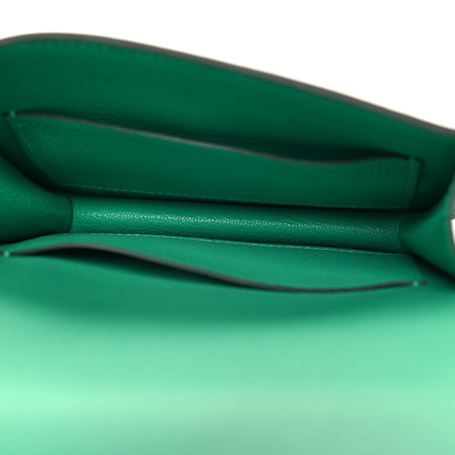 Hermes Evercolor Bi-Color Roulis Slim Wallet Menthe Vert Bosphore 6 of 11