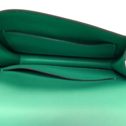 Hermes Evercolor Bi-Color Roulis Slim Wallet Menthe Vert Bosphore 6 of 11