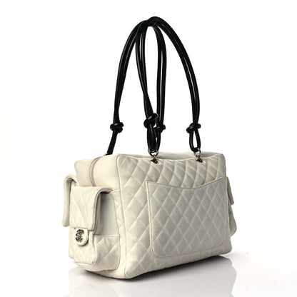 Chanel Calfskin Quilted Large Cambon Multipocket Reporter White 3 of 22