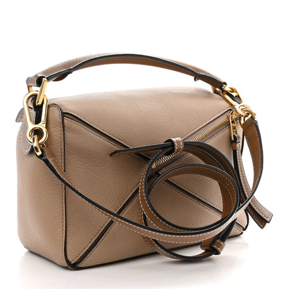 Loewe Grained Calfskin Small Puzzle Bag Sand Mink 3 of 11