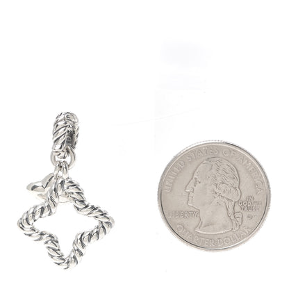 David Yurman Sterling Silver Double Quatrefoil Enhancer Charm Pendant 2 of 2